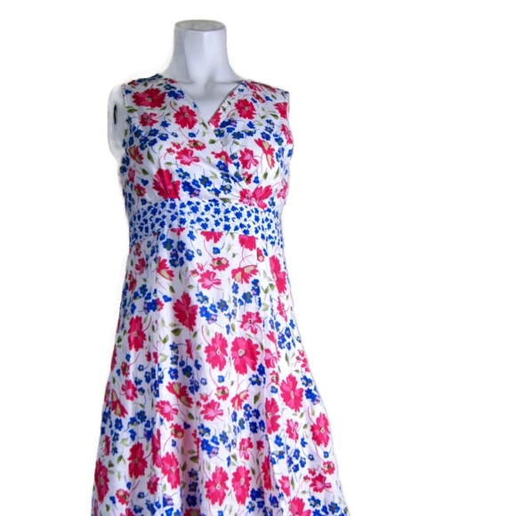 MAINE NEW ENGLAND Fully Lined White Floral Dress - Picture 1 of 8